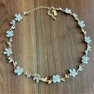 Kate Spade Flower Necklace with Crystals